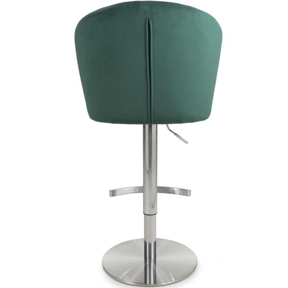Shankar Sigma Green Brushed Velvet Bar Stool Image 6