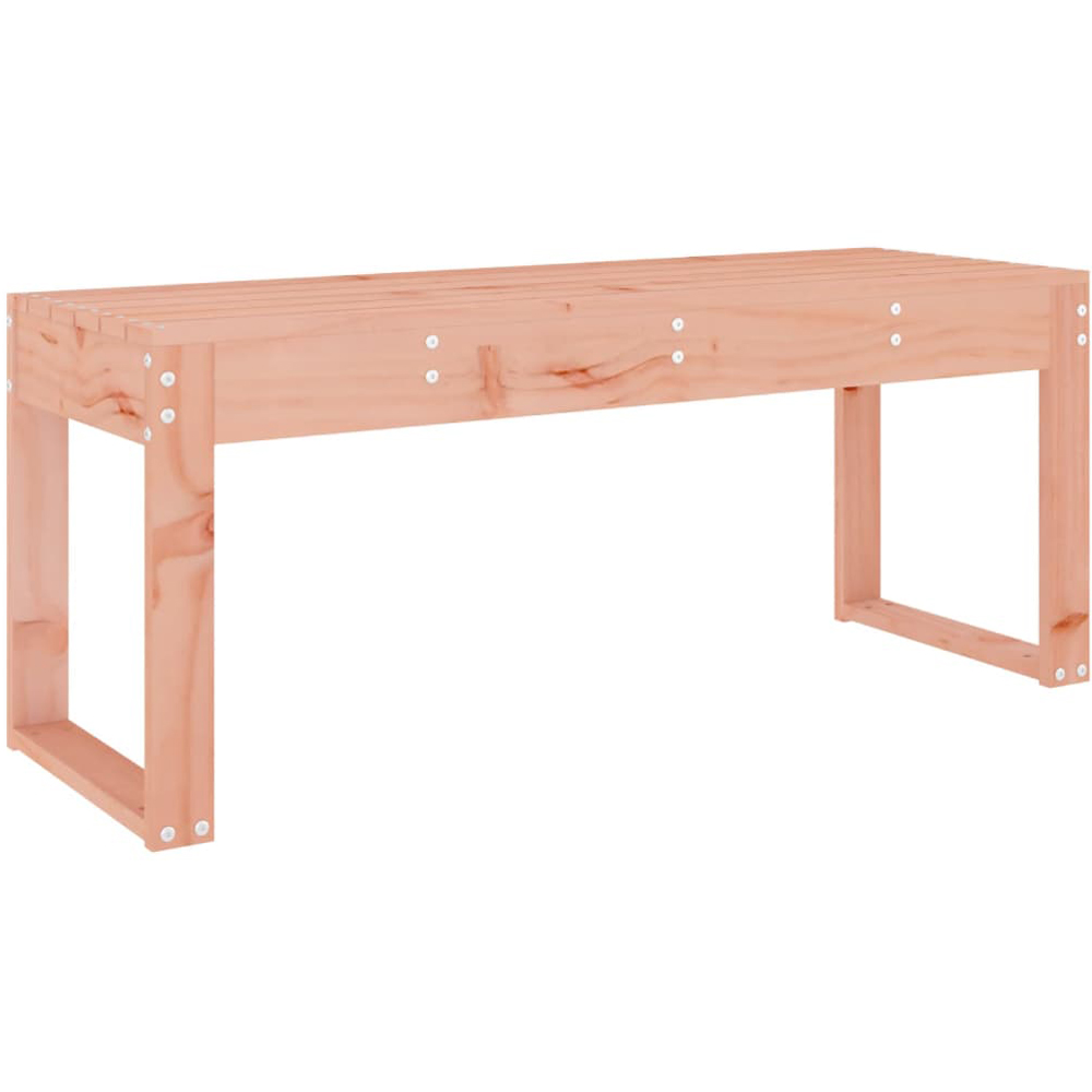 vidaXL Natural Solid Douglas Wood Slatted Garden Bench 110 x 38 x 45cm Image 2