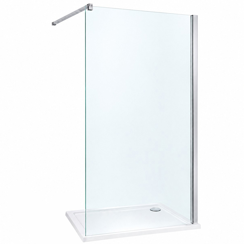Stech Homes Walk-in Shower Screen with Shower Tray 800 x 1900mm Image 1