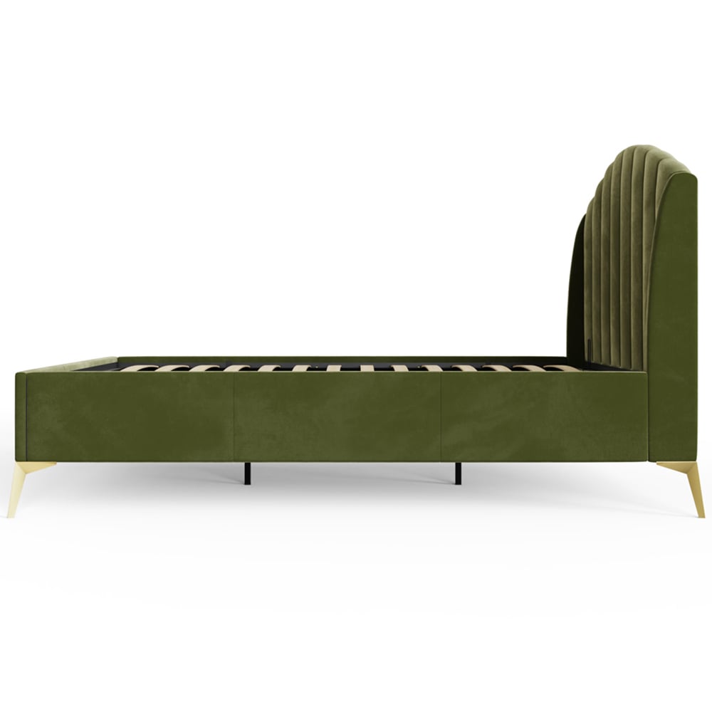 GFW Pettine King Size Green End Lift Ottoman Bed Image 5