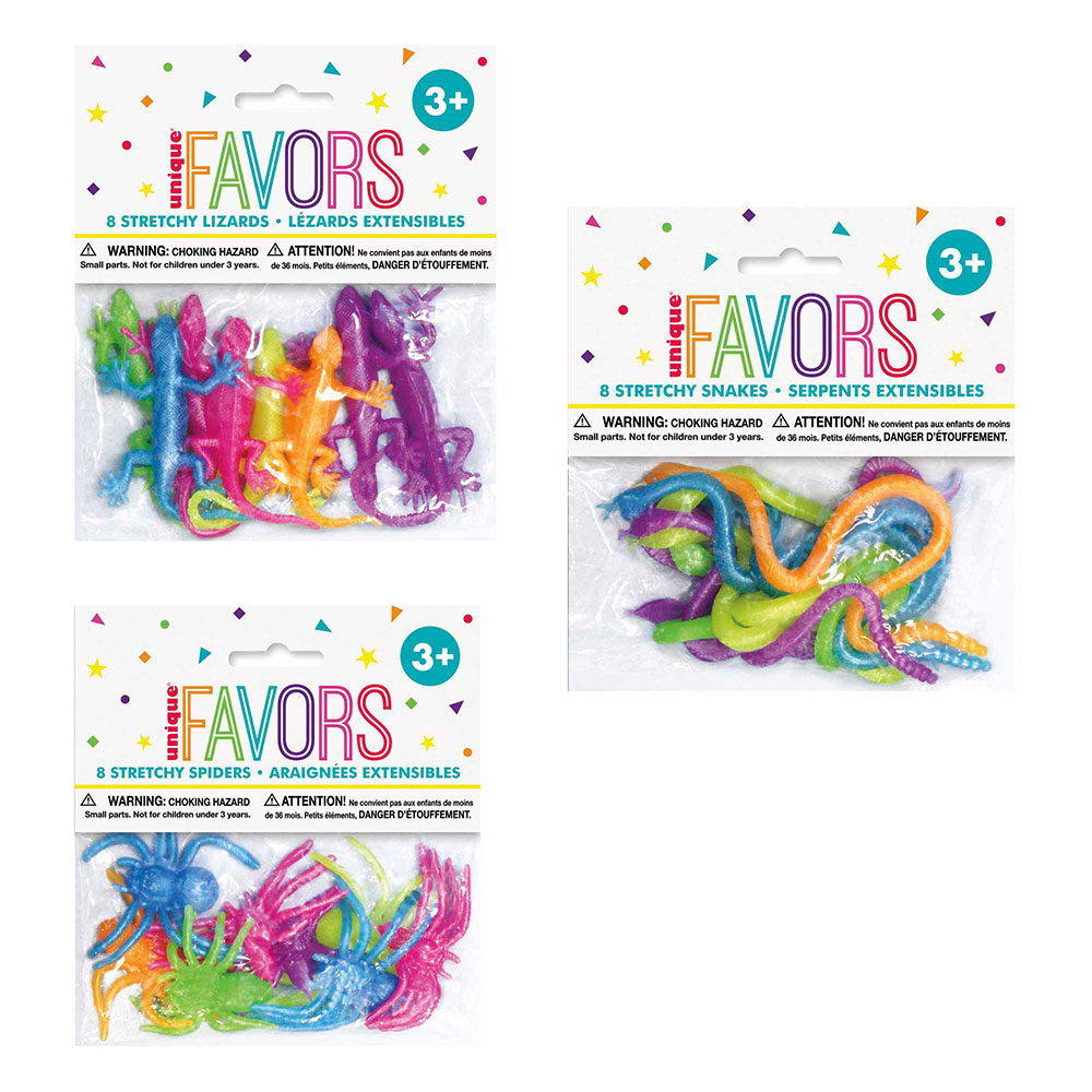 Unique Party Stretchy Critters Favours 8 Pack Image 1