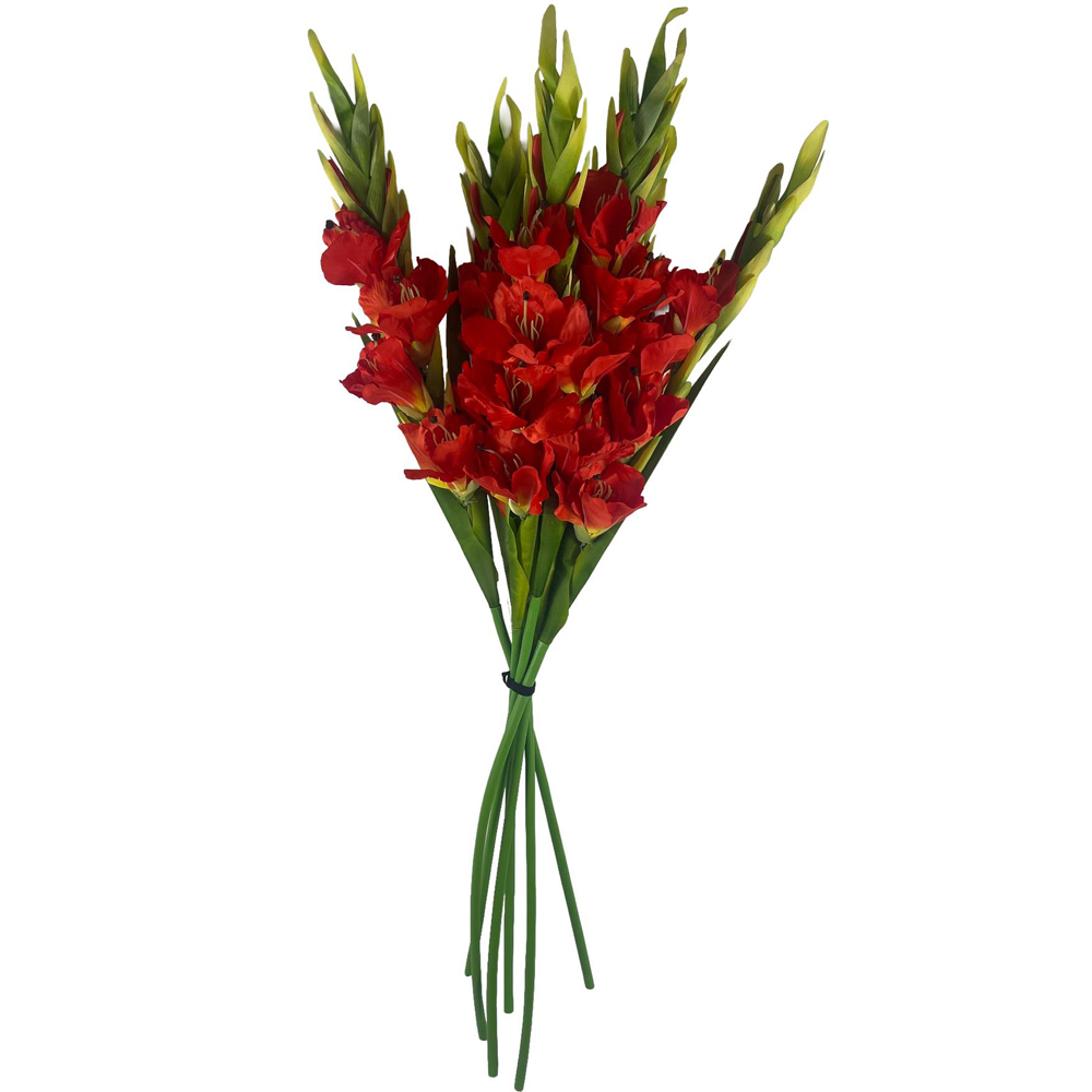 Leaf Orange Gladioli Artificial Stem 115cm 6 Pack Image 1