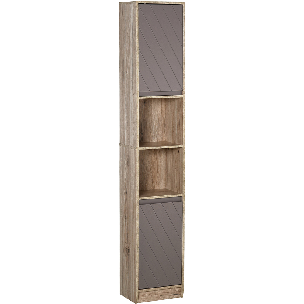 HOMCOM 2 Door S Shelf Bathroom Floor Cabinet Image 2