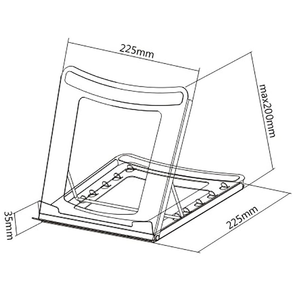 Properav Black Adjustable Laptop Stand Image 6