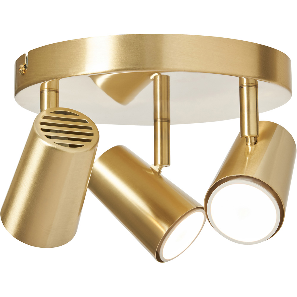 Inlight Aurora Brass 3 Spot Light Plate Image 3