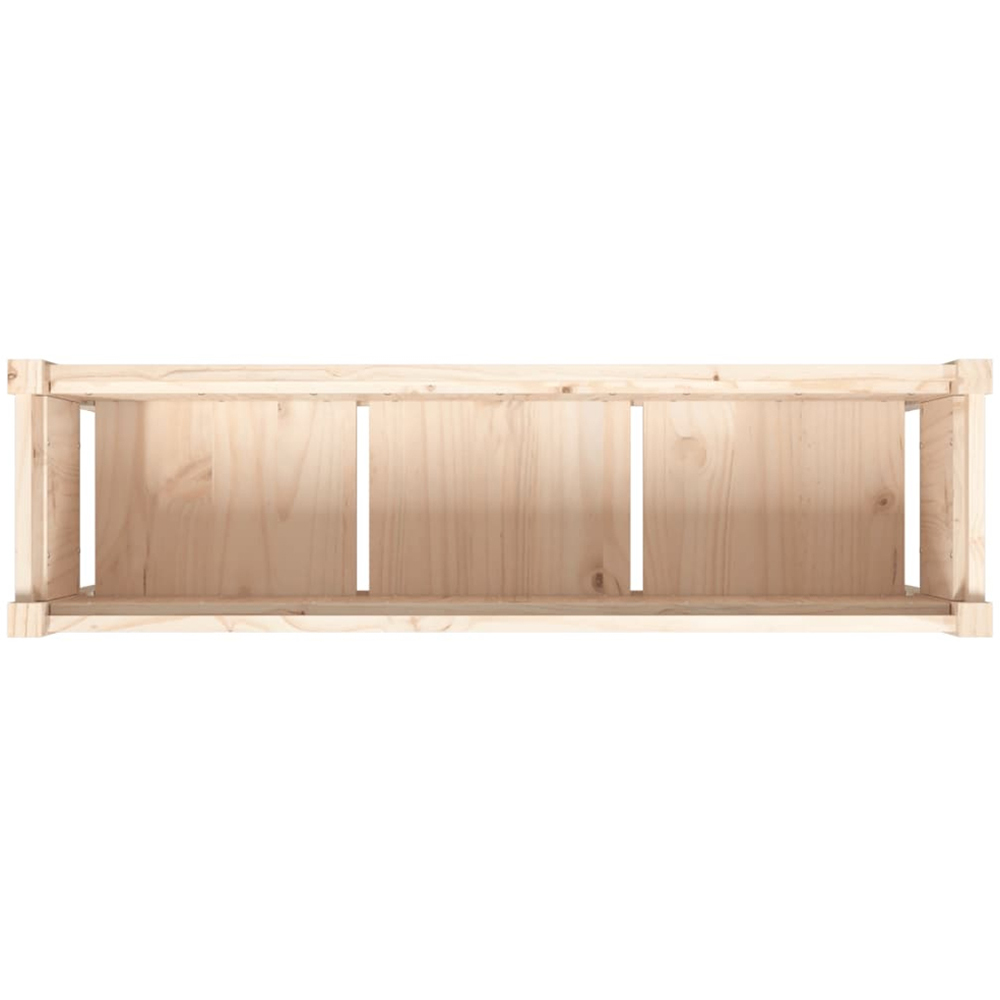 vidaXL Natural Solid Pine Wood Garden Planter 110 x 31 x 70cm 2 Pack Image 7