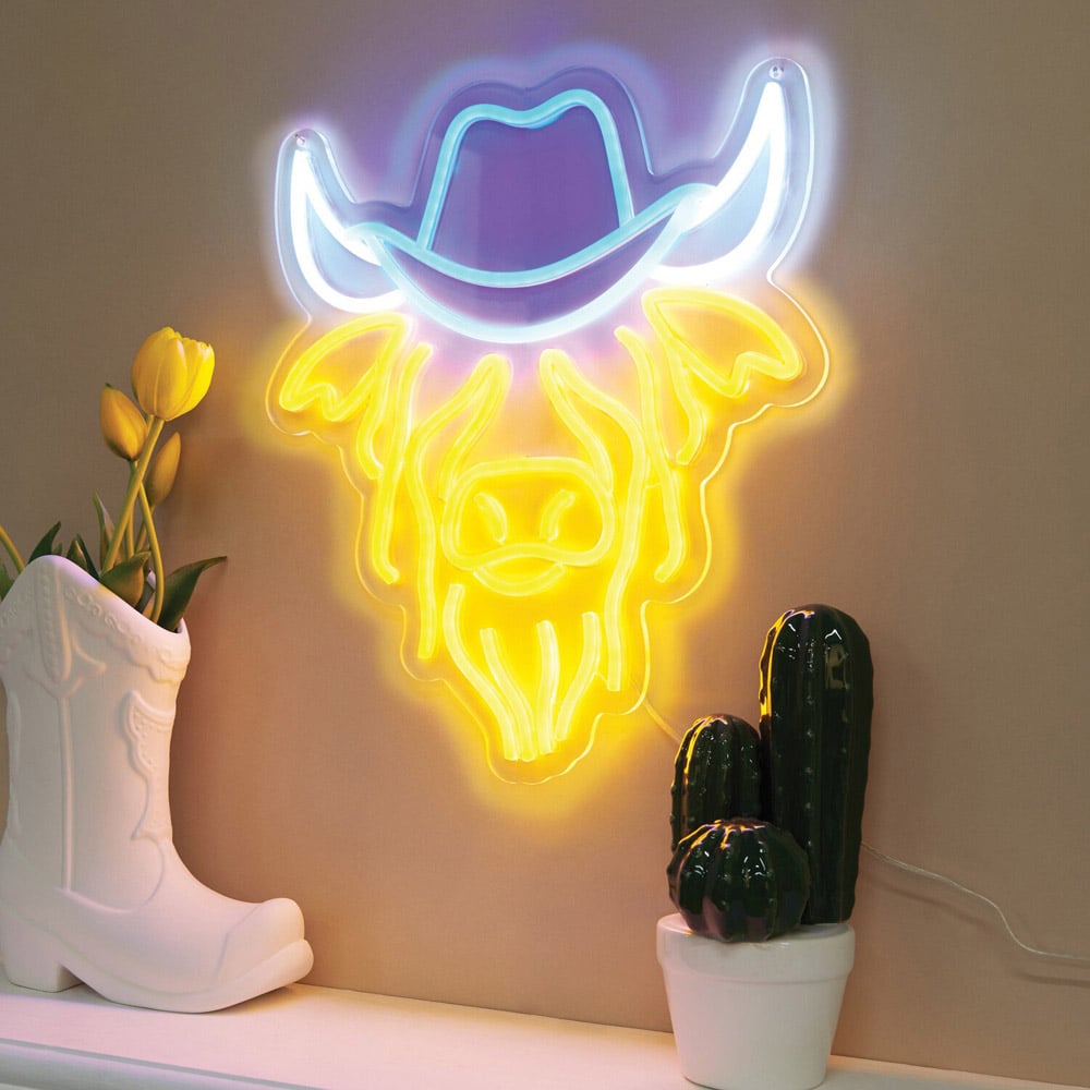 Highland Cow LED Neon Sign Image 1