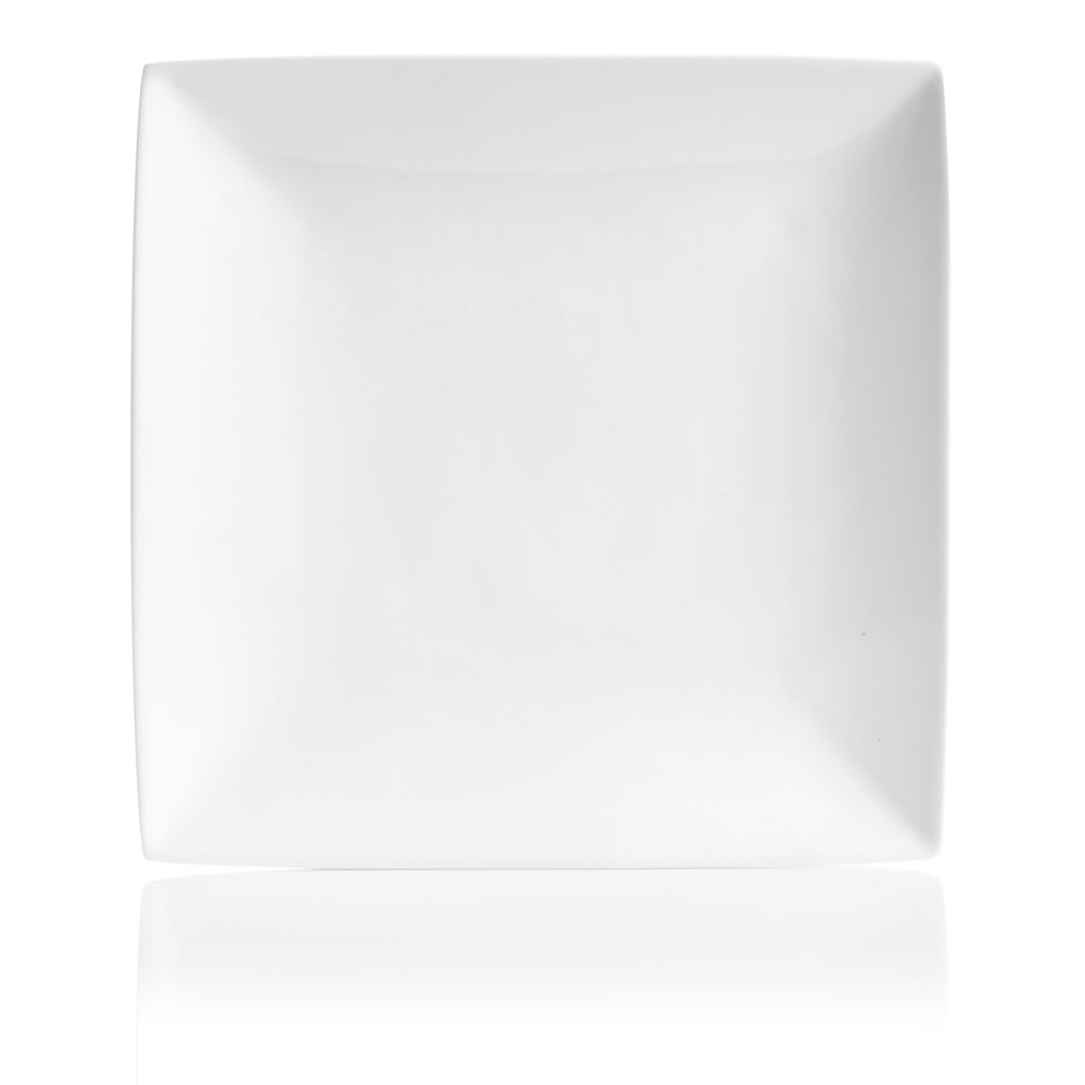 Wilko White Ceramic Square Side Plate Image 1