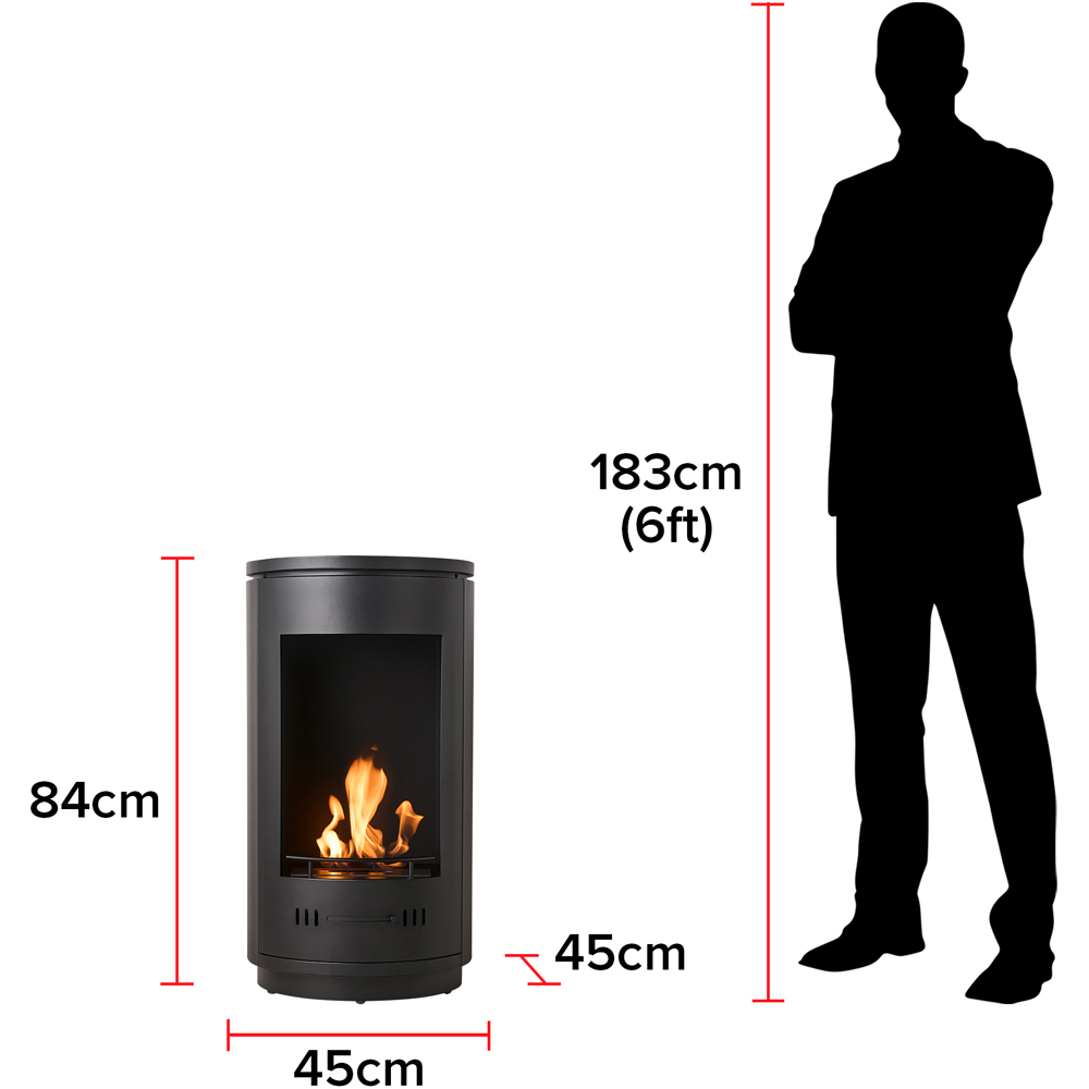 Sureflame Barila Matte Black Bio Ethanol Stove 3000W Image 7