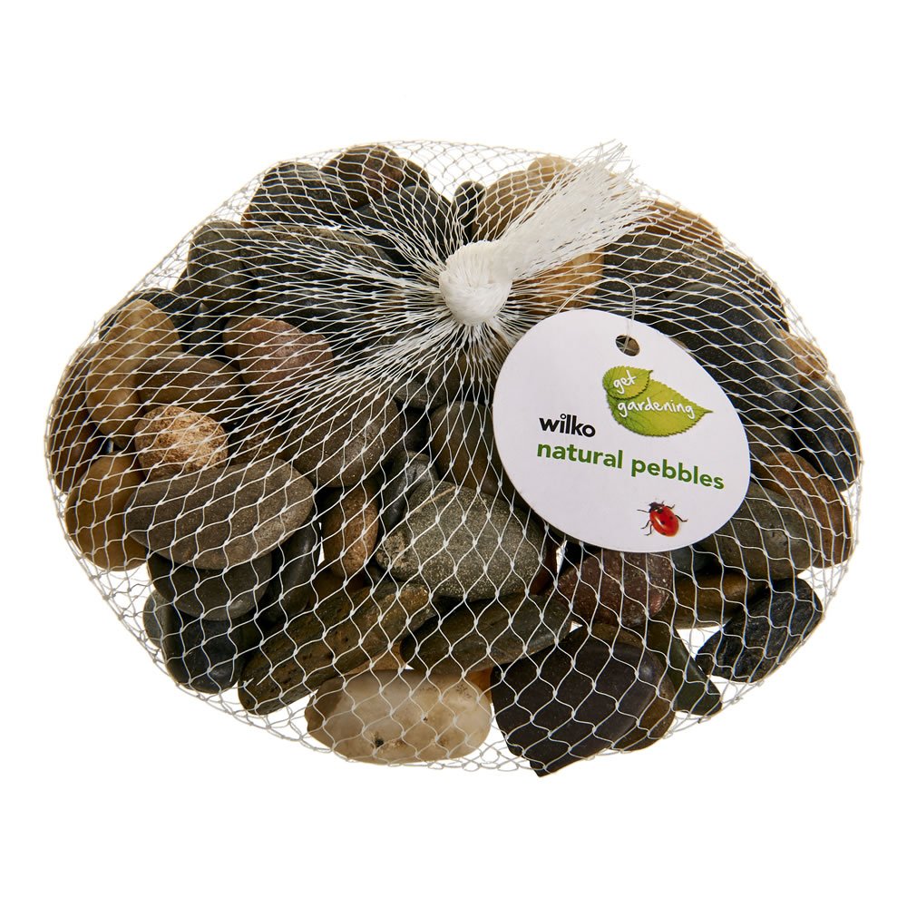 Wilko Natural Stone Pebbles Mesh Bag 1kg Image 2