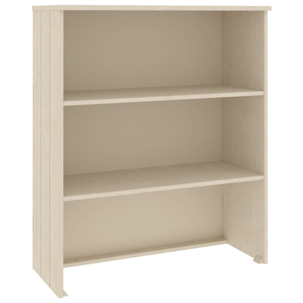 vidaXL Hamar 2 Shelf Honey Brown Solid Pine Wood Highboard Top Image 2