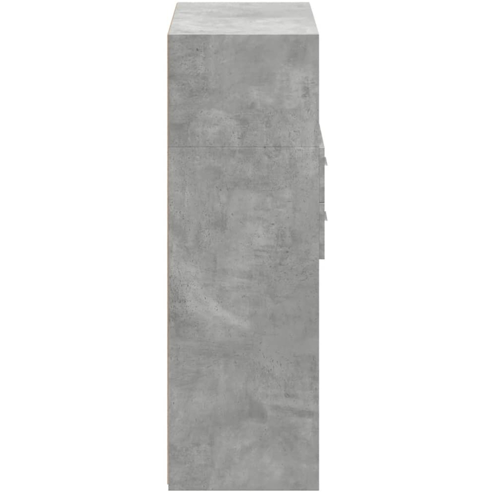 vidaXL 4 Drawer 6 Shelf Concrete Grey Highboard Image 5