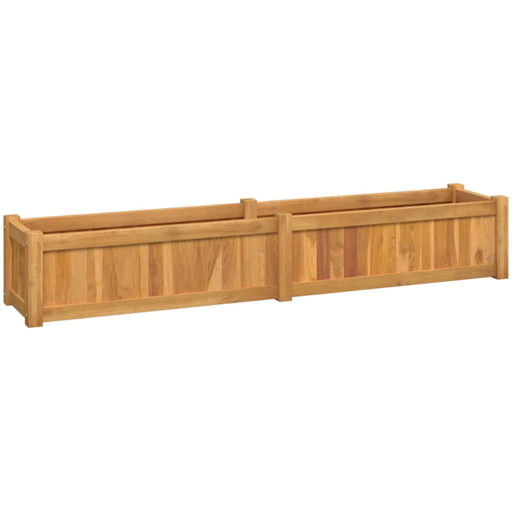 vidaXL Brown Solid Teak Wood Raised Garden Bed 25 x 150 x 30cm Image 1