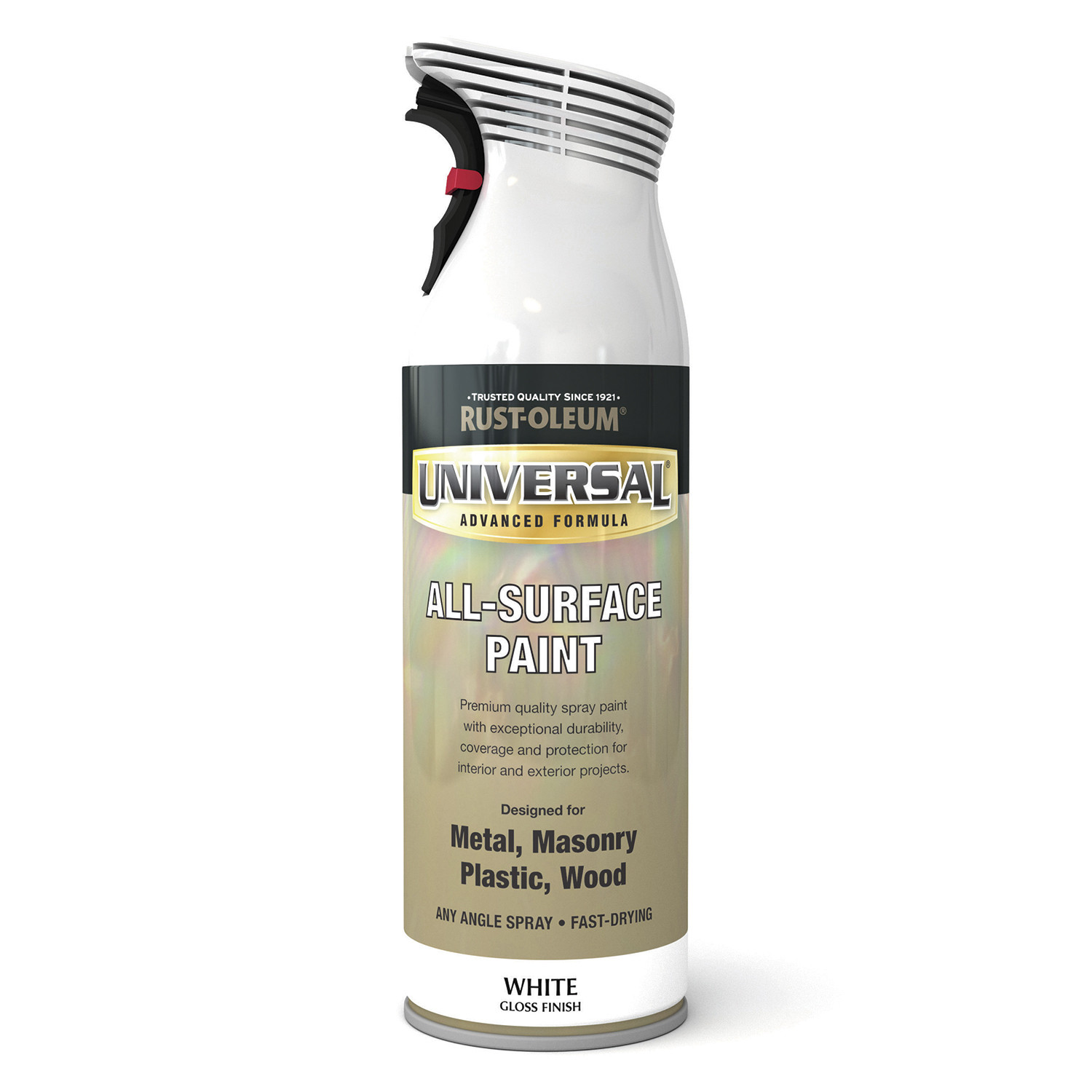 Rust-Oleum Universal White Gloss All Surface Spray Paint 400ml Image 2