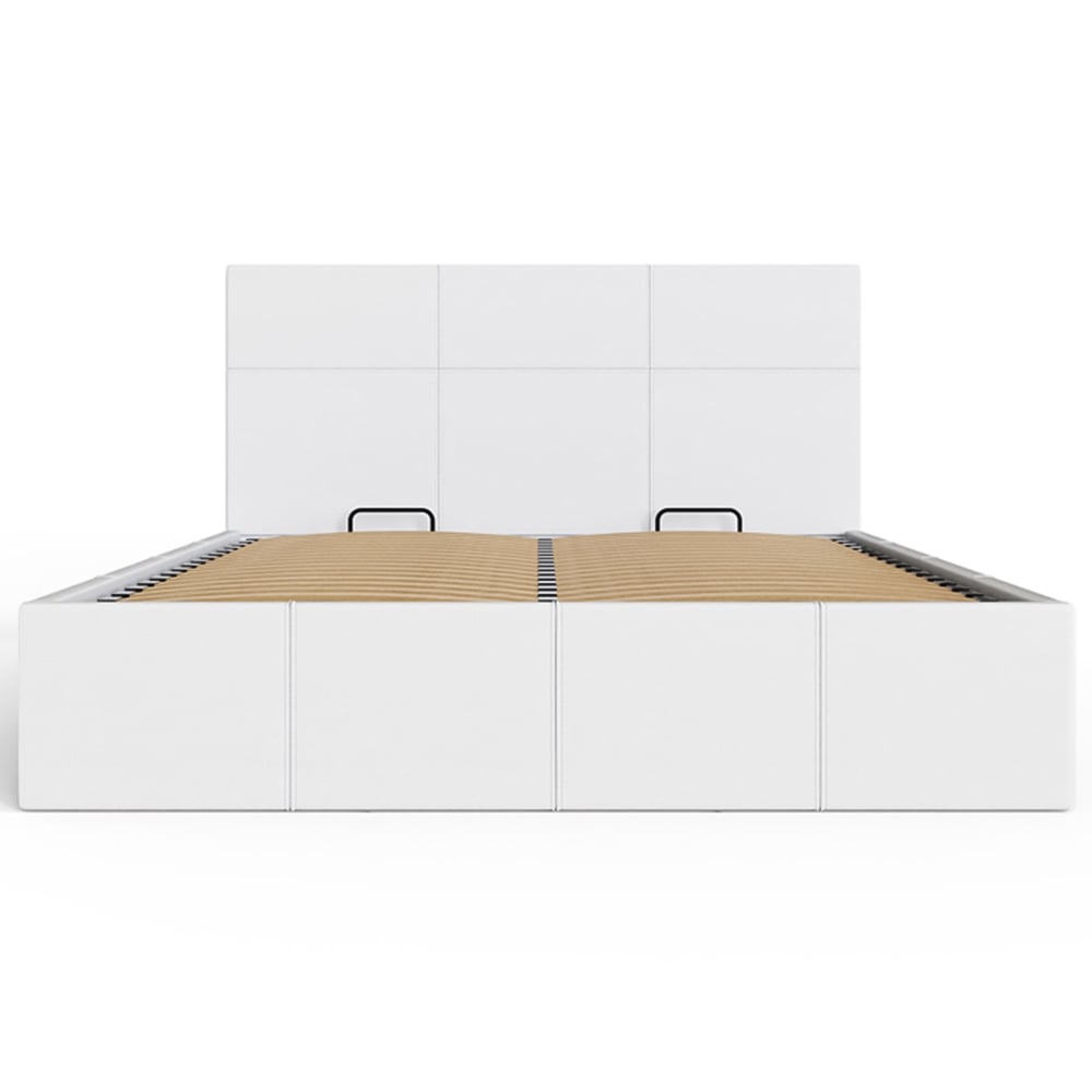 GFW Double White Side Lift Ottoman Bed Image 5