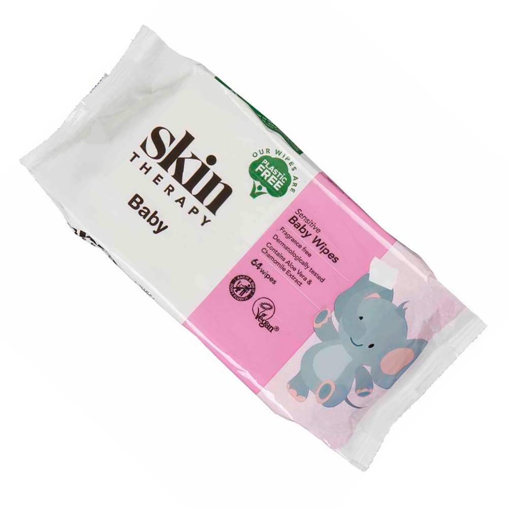 Skin Therapy Plastic Free Sensitive Baby Wipes 64 pack Image 2