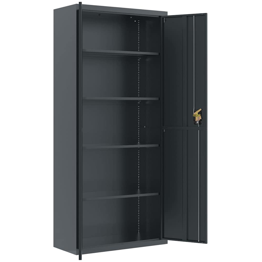 vidaXL 2 Door Anthracite Steel File Cabinet Image 4