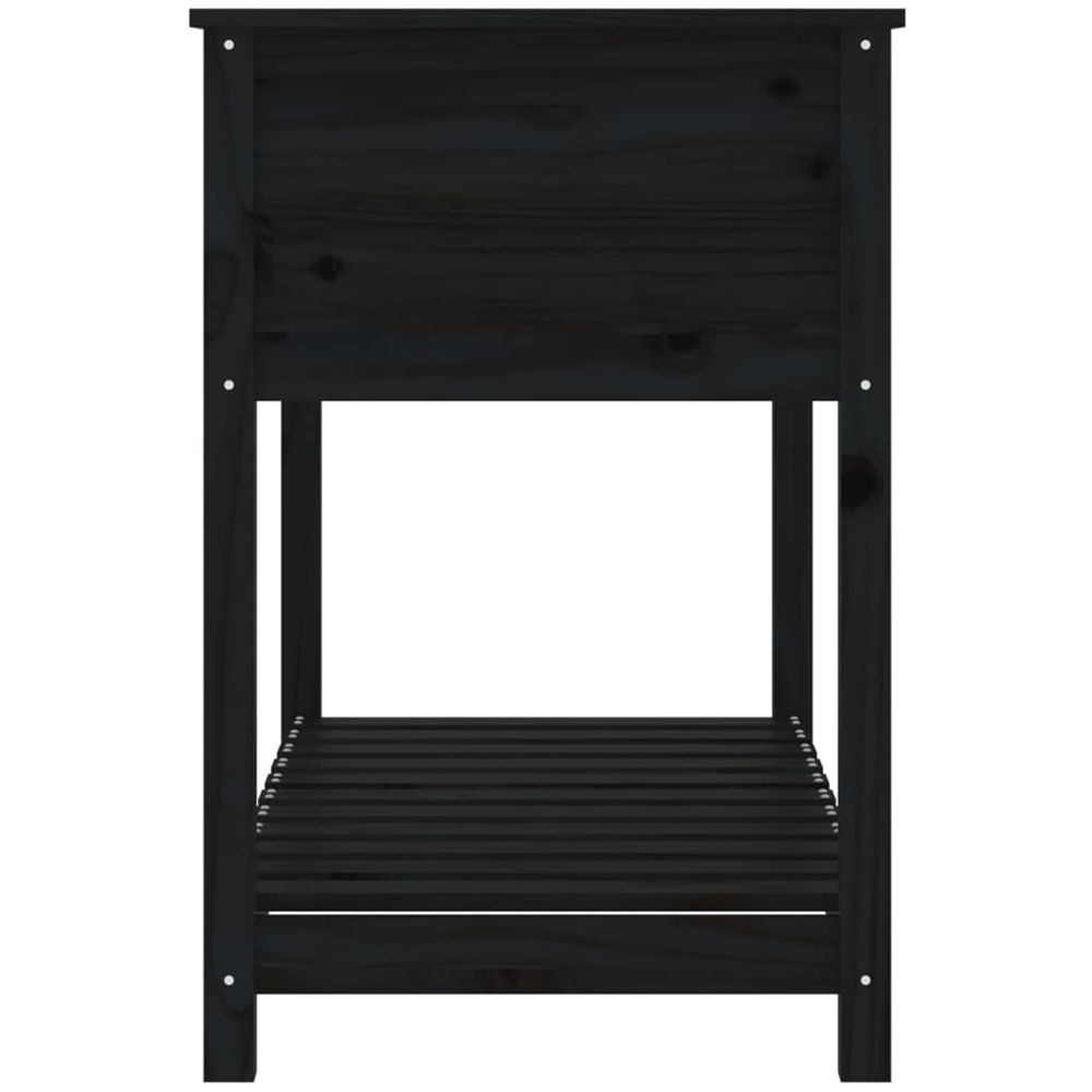 vidaXL Black Pine Wood Garden Planter 81 x 54 x 111.5cm Image 5