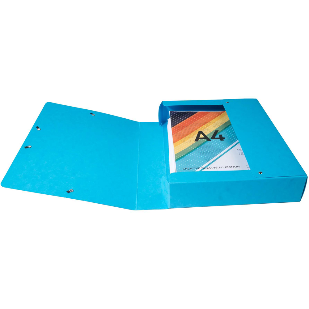 Exacompta A4 Multicolour Pressboard Box File 8 Pack Image 4