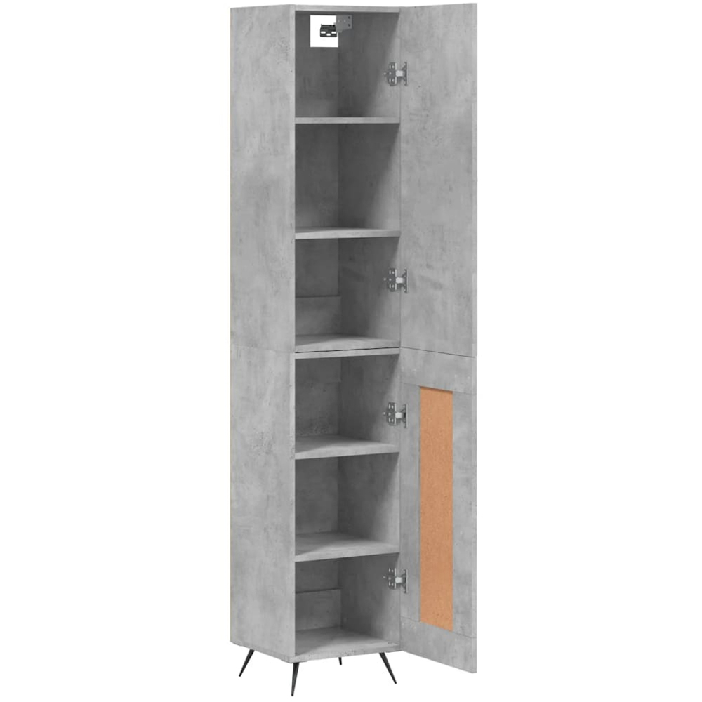 vidaXL 2 Door Concrete Grey Highboard Image 4