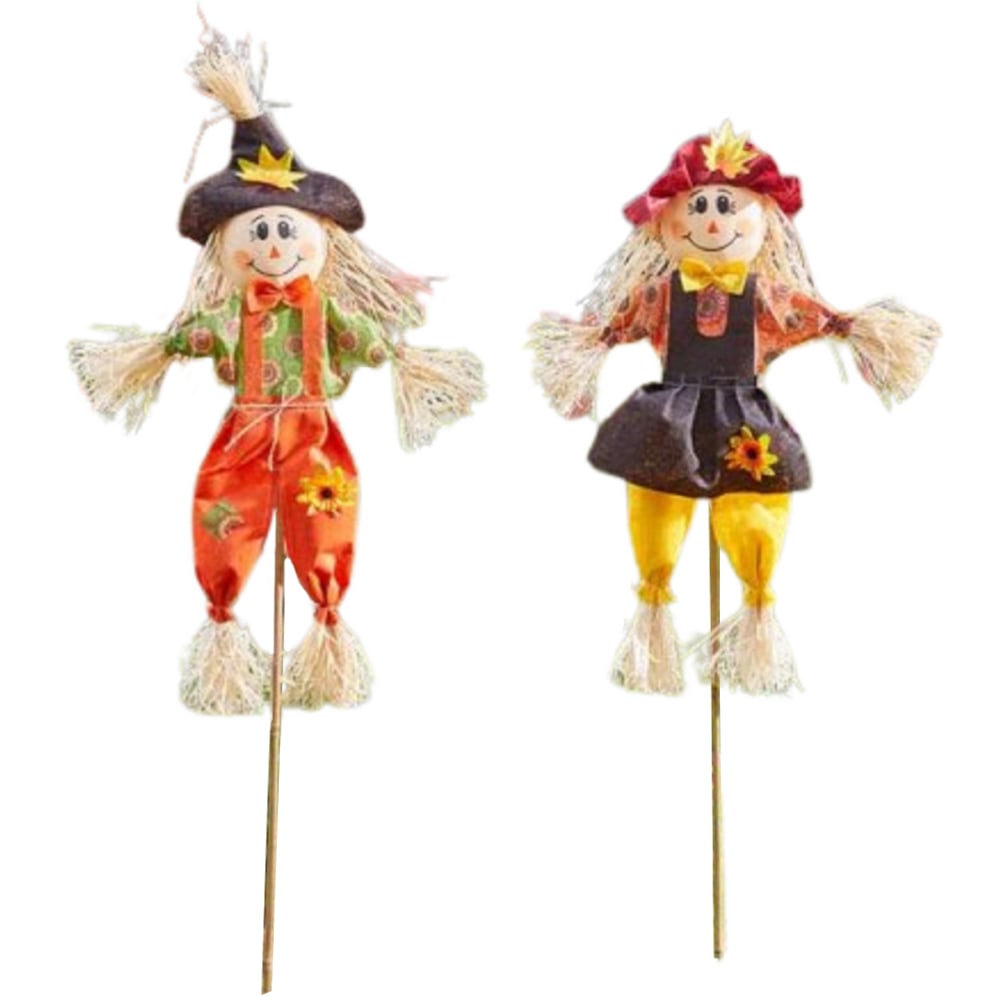Garden Mile Garden Scarecrow Decoration Set 90cm 2 Pack Image 1