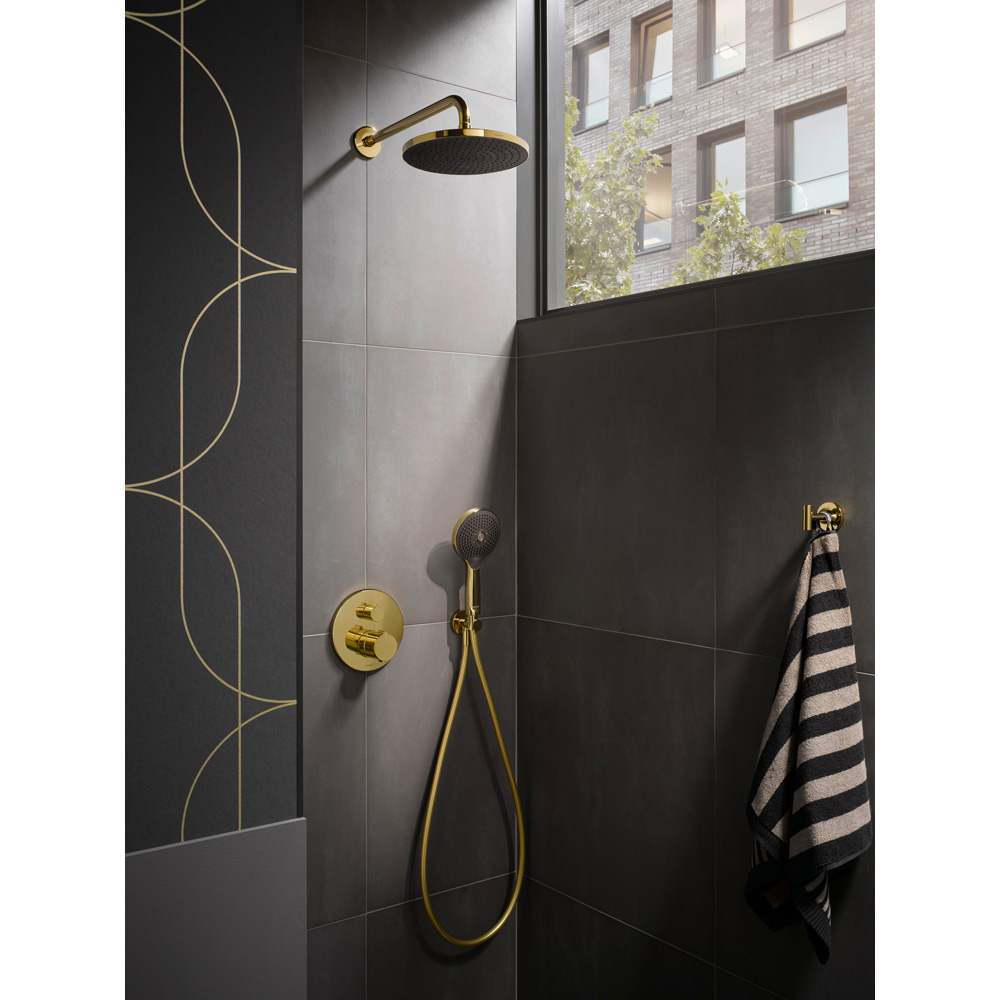 Duravit Minusflow Polished Gold Head Shower 230mm Image 5