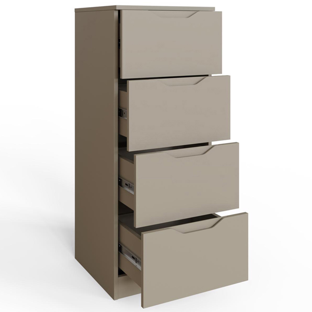 FWStyle Luno 4 Drawer Putty Modern Chest of Drawers Image 3