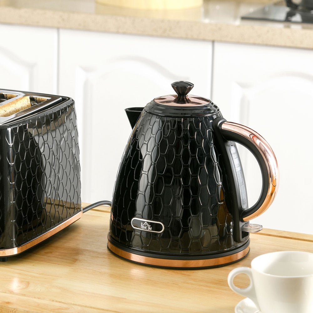 HOMCOM 800-206V70BK Black 1.7L Fast Boil Electric Kettle 3kW Image 2