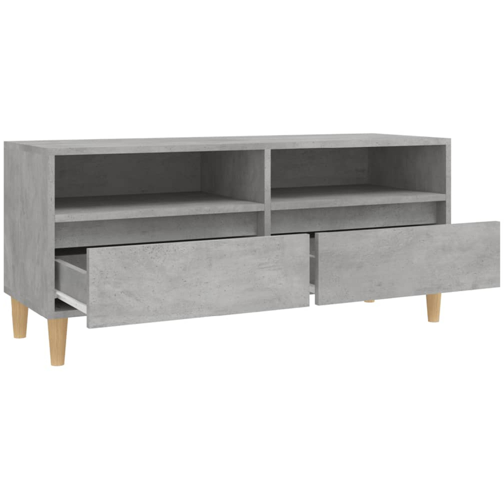 vidaXL 2 Drawer 2 Shelf Concrete Grey TV Cabinet Image 6