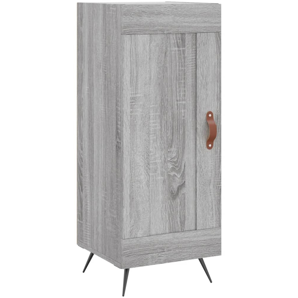 vidaXL Single Door Grey Sonoma Wooden Sideboard Image 2