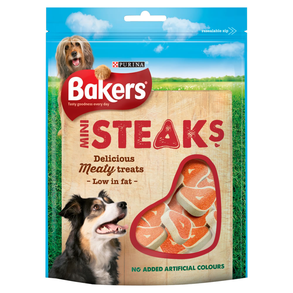 Bakers Mini Steaks Dog Treats 150g Image 1