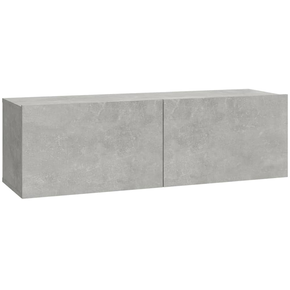 vidaXL 8 Door Concrete Grey Wall Mounted TV Cabinet Set of 4 Image 4