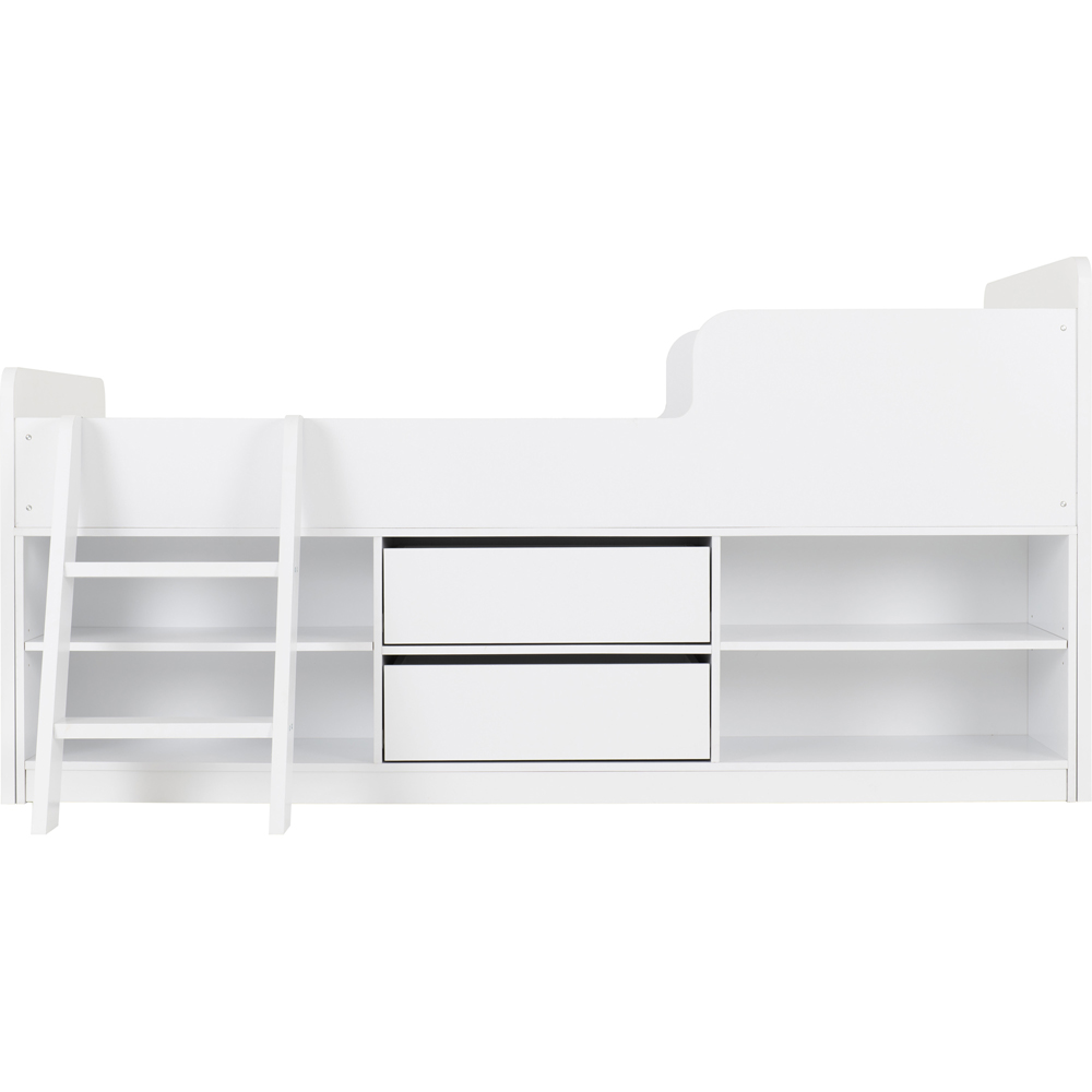 Seconique Felix Single White 2 Drawer Low Sleeper Bed Frame Image 4