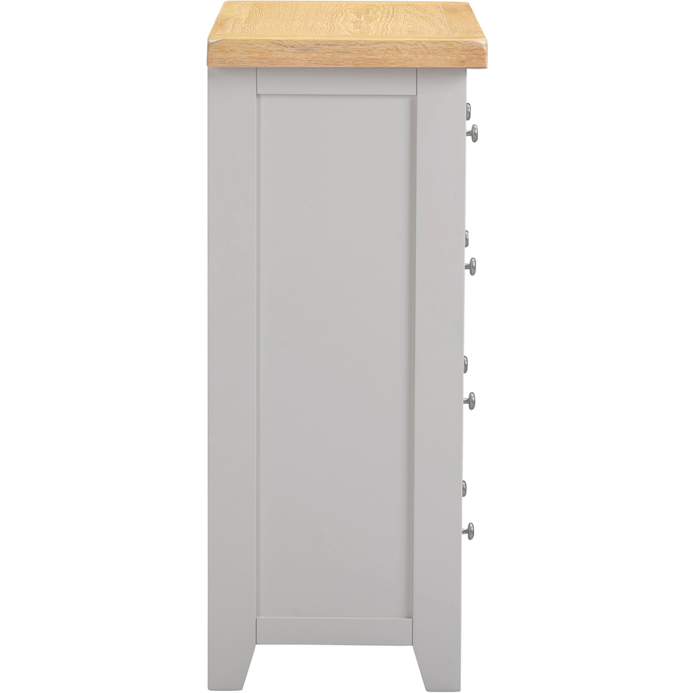 Seconique Windsor 5 Drawer Pebble Grey and Oak Storage Chest Image 5