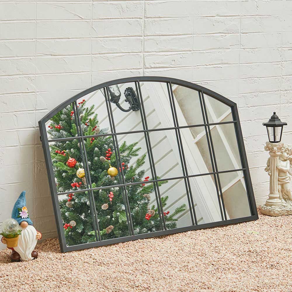Arched Framed Wall Mirror 110 X 70Cm Image 2