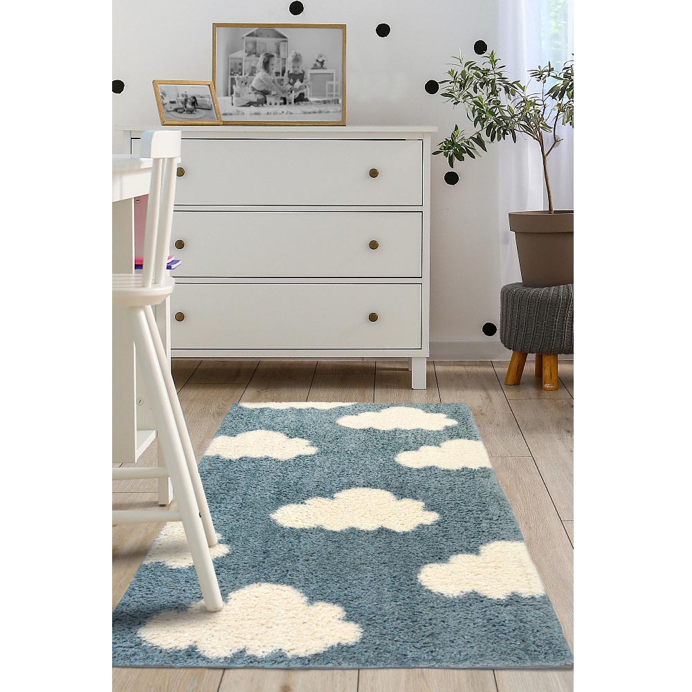 Homemaker Blue Snug Cloud Shaggy Rug 80 x 120cm Image 4