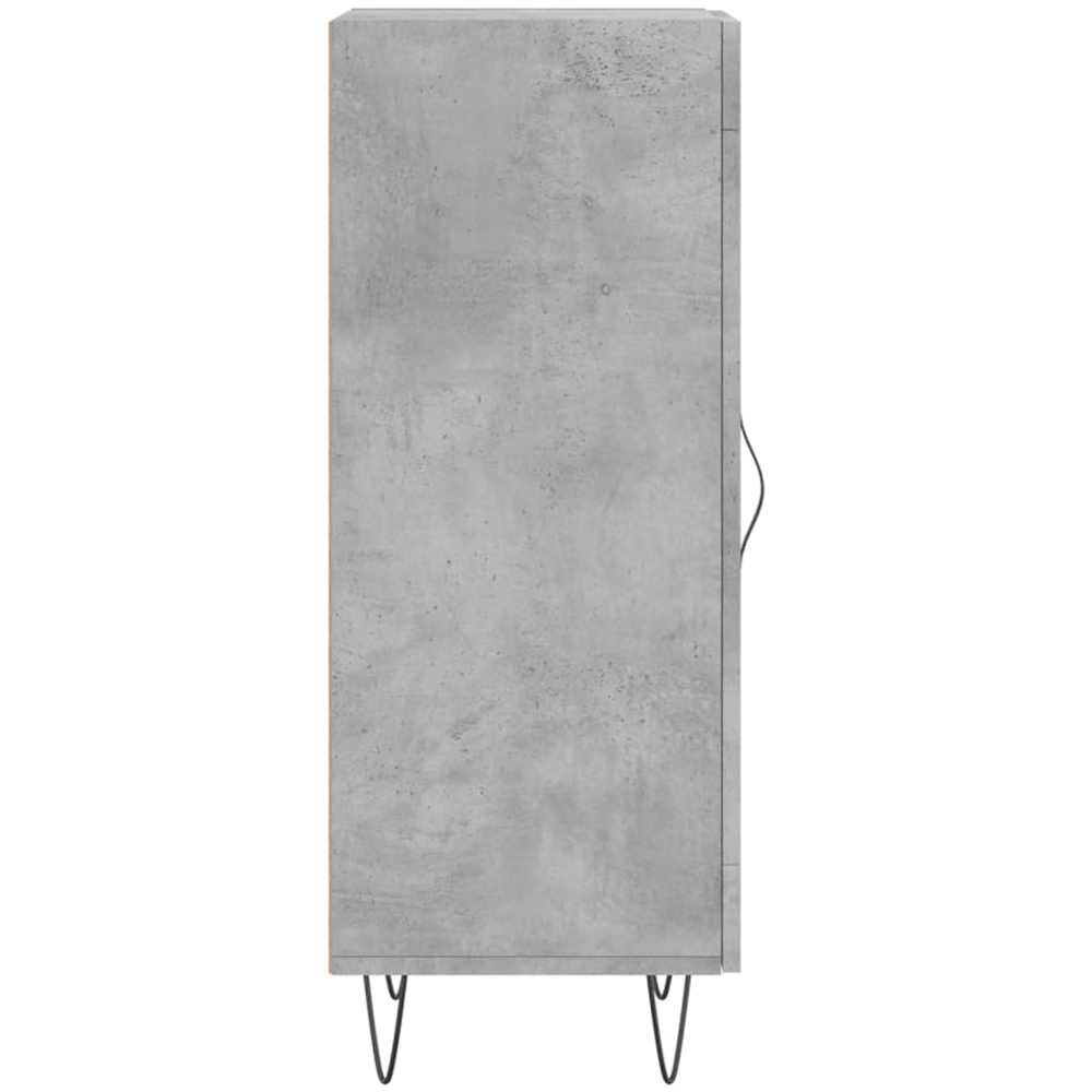 vidaXL Single Door 3 Shelf Concrete Grey Sideboard Image 7