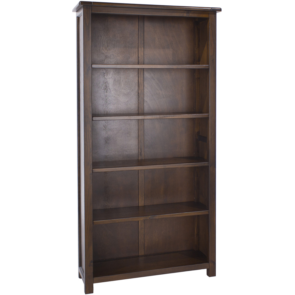 Boston 5 Shelf Dark Lacquer Tall Bookcase Image 3