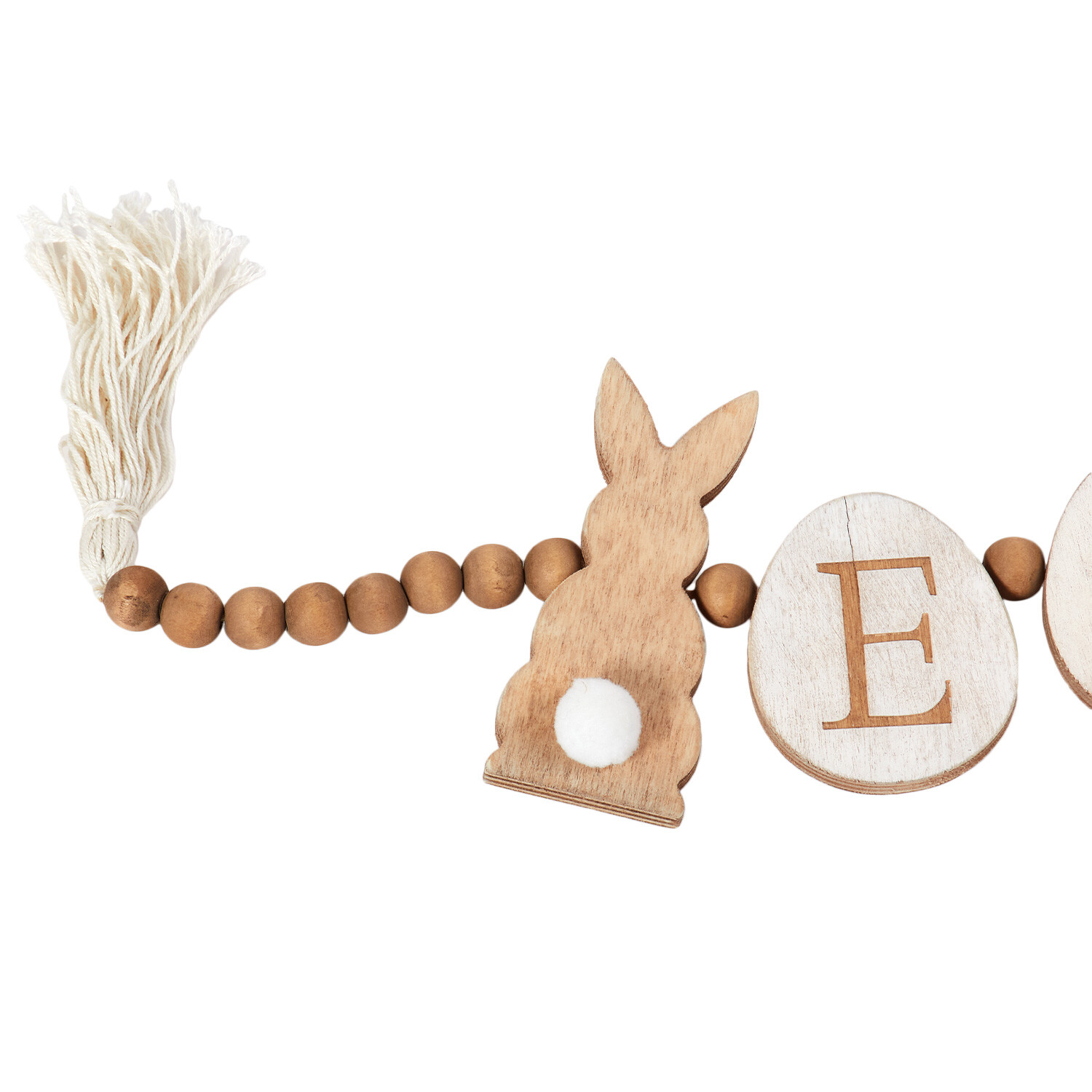 Wooden Bunny Garland - White Image 3