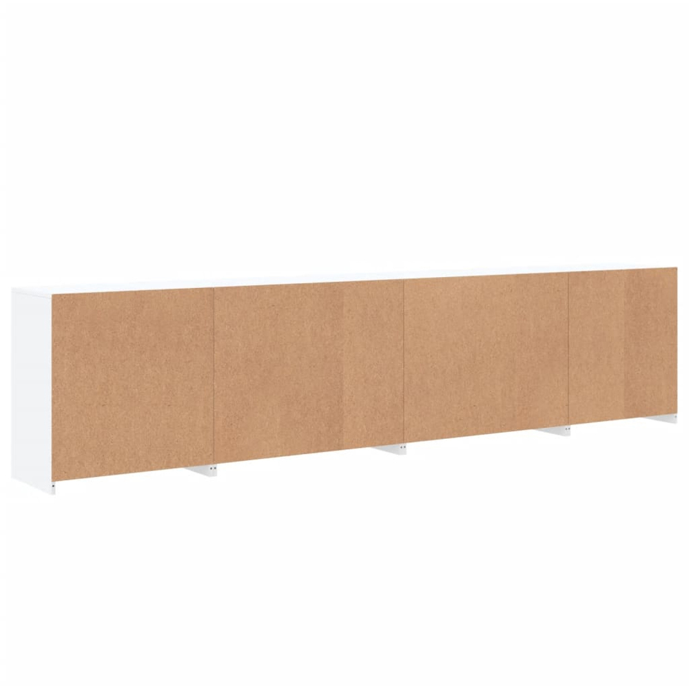 vidaXL 8 Door 12 Shelf White LED Sideboard 4 Piece Image 7