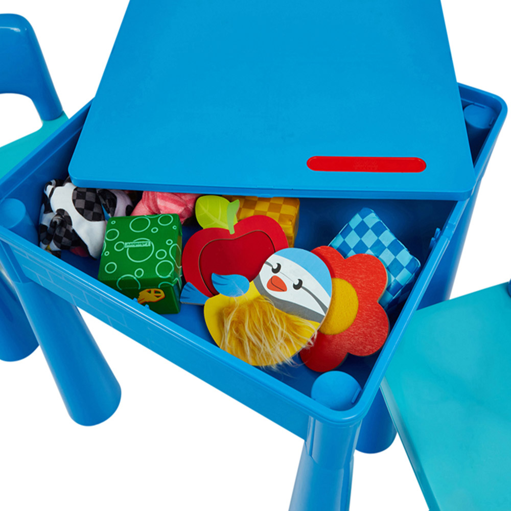 Liberty House Toys Blue Kids 5-in-1 Activity Table and Chairs Image 4