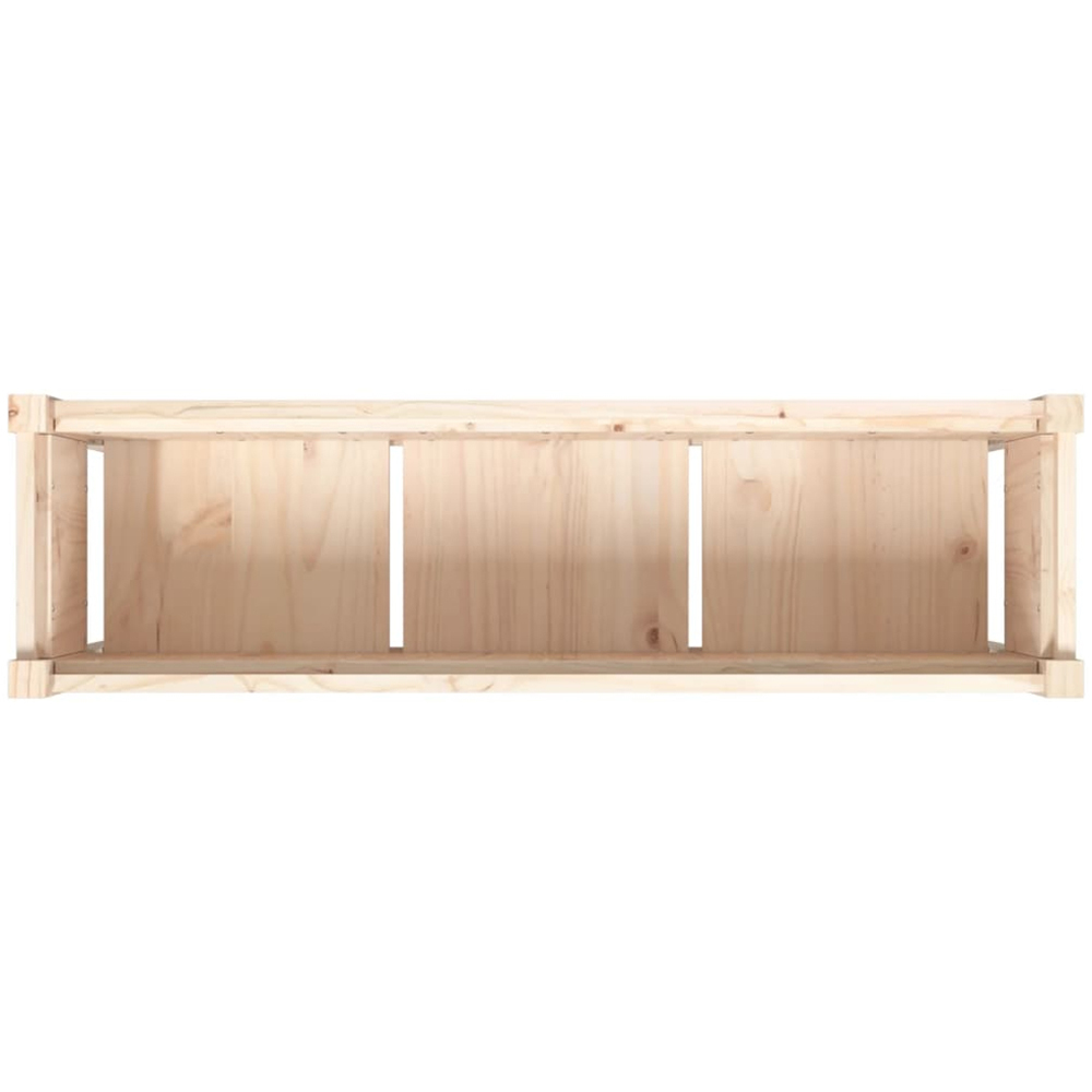 vidaXL Natural Pine Wood Garden Planter with Legs 70 x 110 x 31cm Image 3