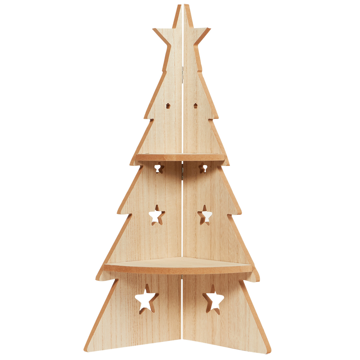 Natural Wooden Tree Shelf - Natural Image 1