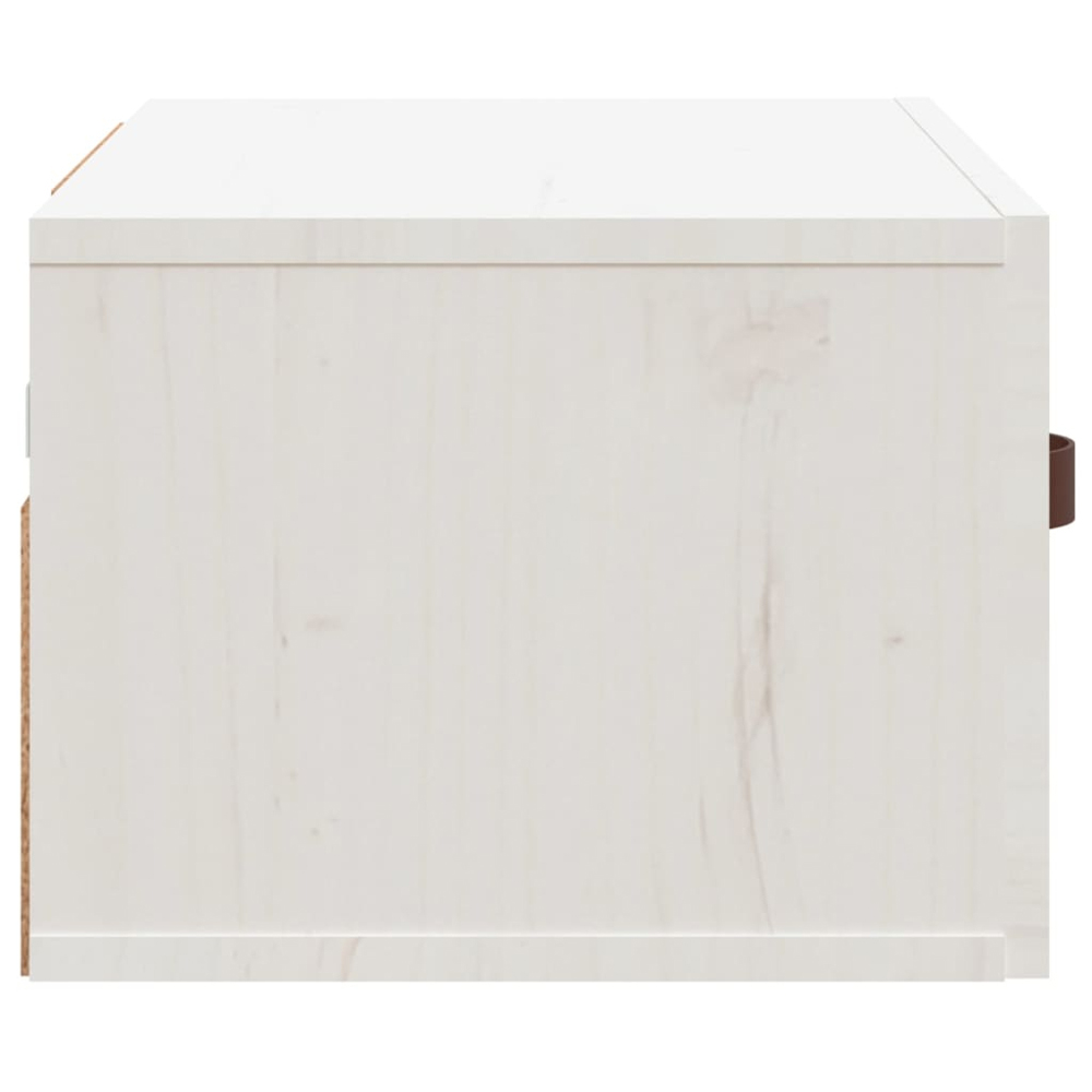 vidaXL Single Drawer White Wall Mounted Bedside Cabinet Image 5