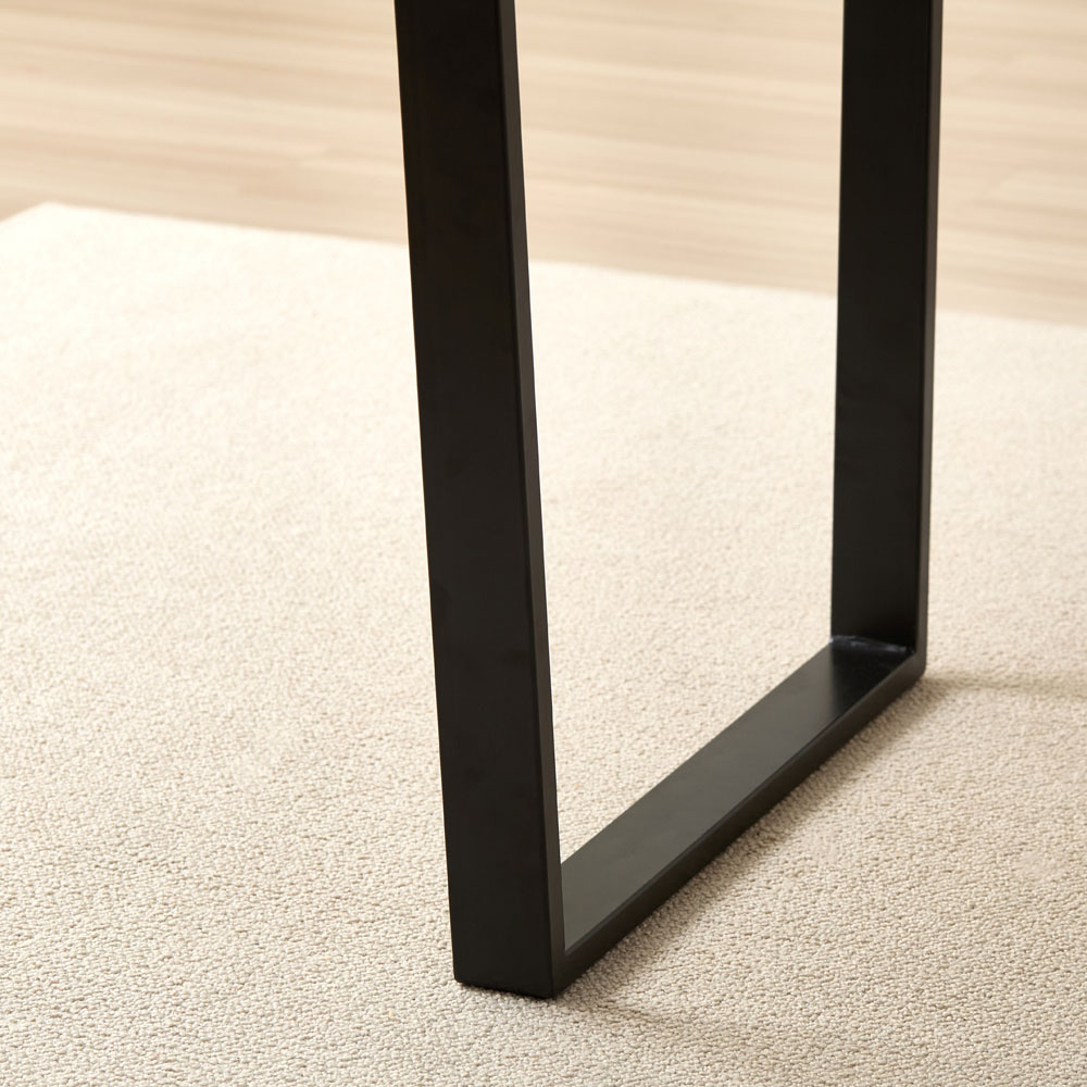 Indoor Living 6 Seater Black Colorado Oak Dining Table Image 5