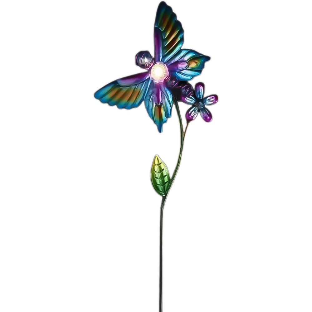 Garden Mile Blue Butterfly Solar LED Stake Ornament Image 1