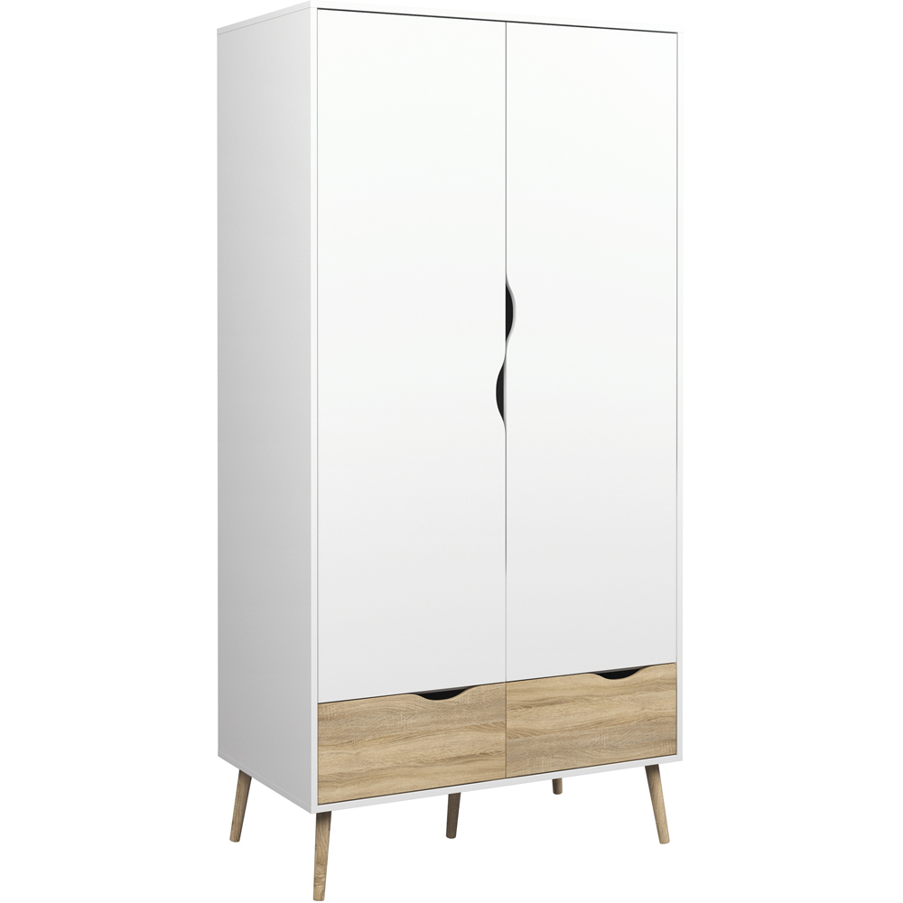 Furniture To Go Oslo White and Oak 4 Piece Bedroom Furniture Set Image 4