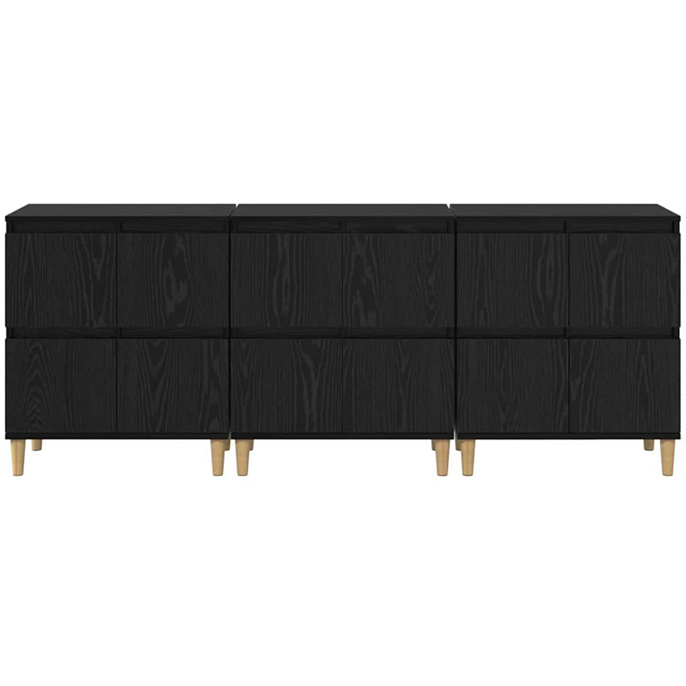 vidaXL 4 Door Compact Sideboard Set of 3 Image 5