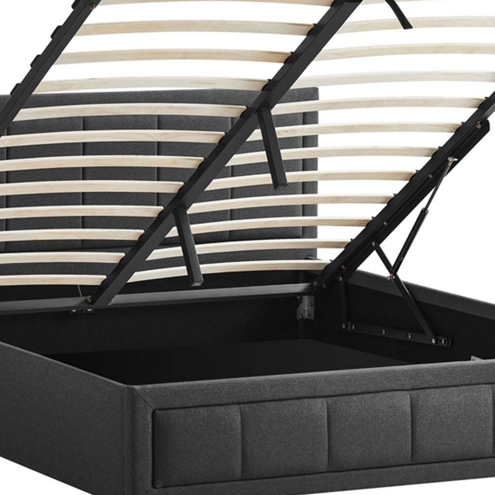 Vida Designs Vanita King Size Dark Grey Ottoman Bed Image 3