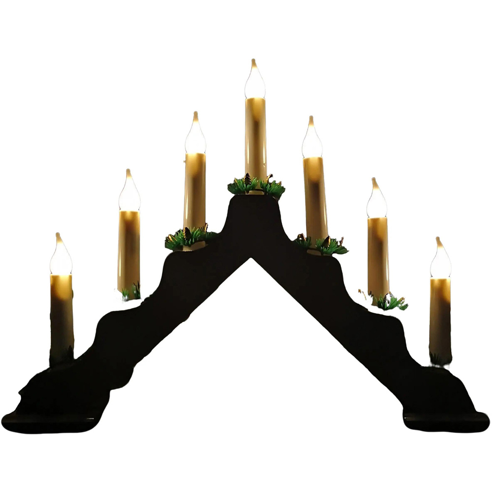 Samuel Alexander Grey Wooden Christmas Candle Bridge Image 3